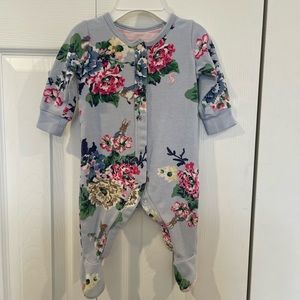 Joules Floral footie 0-3m